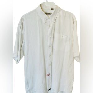 Indigo Palms Men’s Button Down Linen Shirt